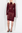 Long Sleeve Abstraction Dress in Burgundy