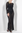 Banded Chevron Maxi Dress in Midnight Grey