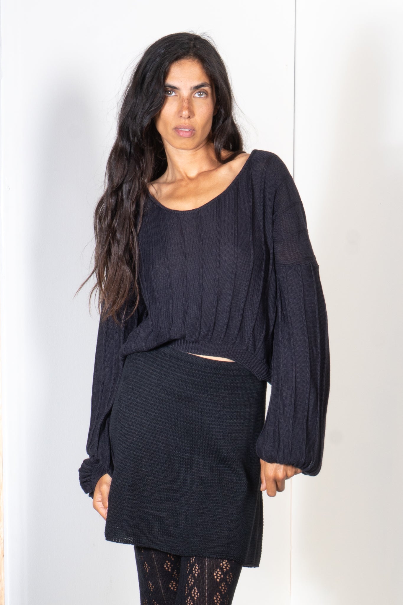 Boat Neck Loose Fit Shirt in Stripe