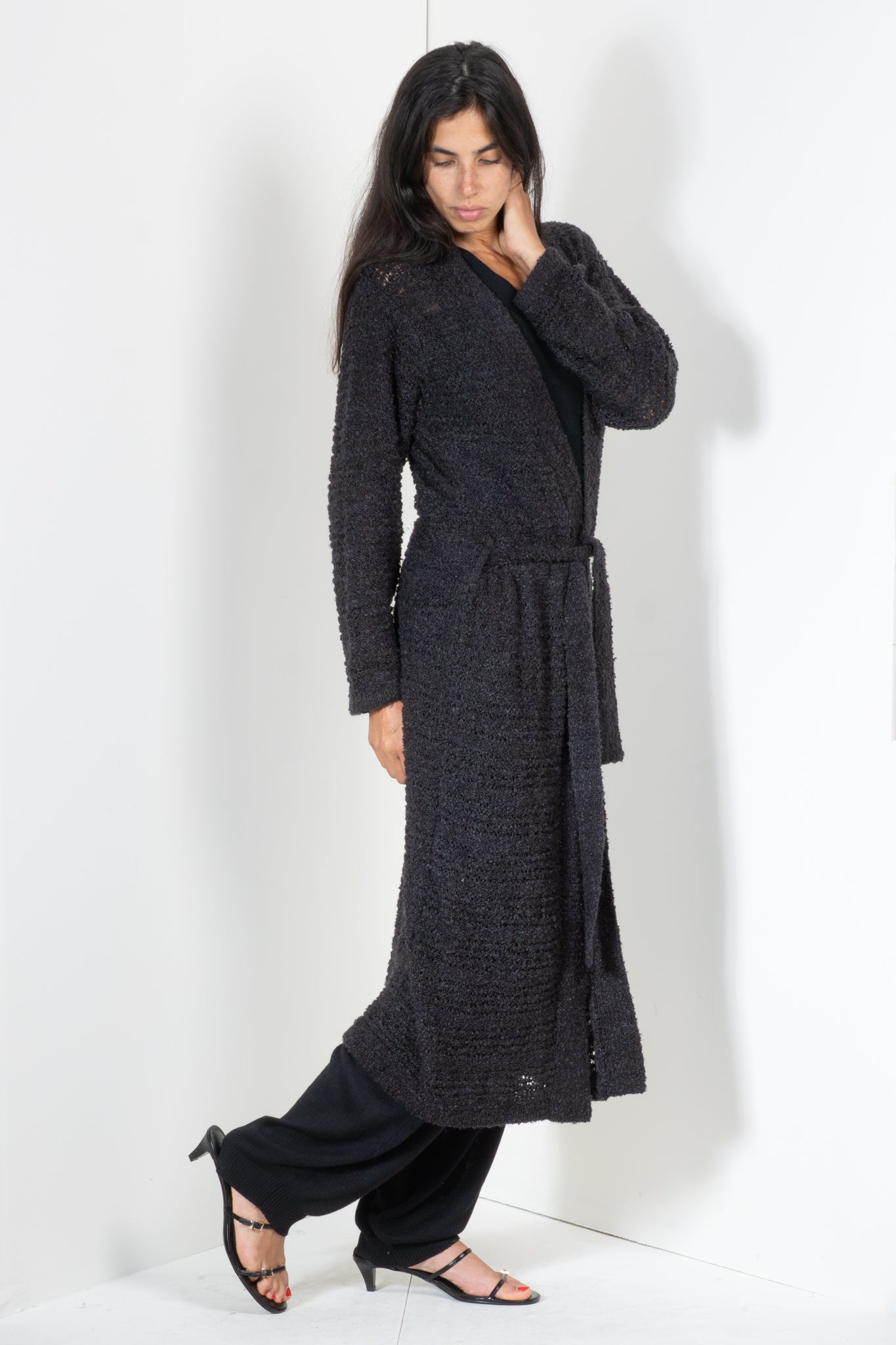 Boucle Mesh Cardigan