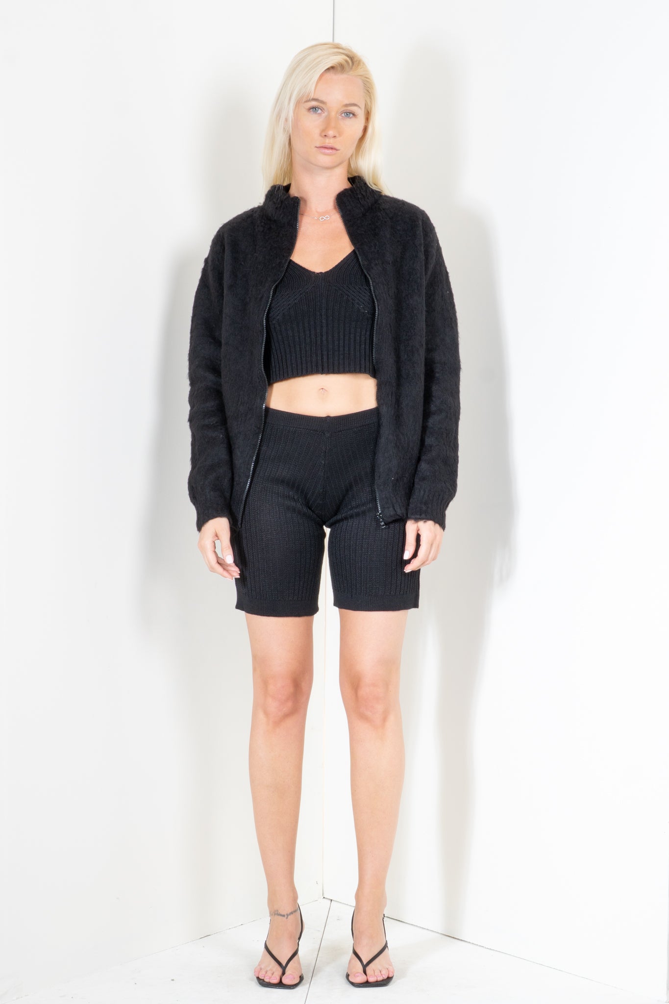 Brushed Jumper with Zipper