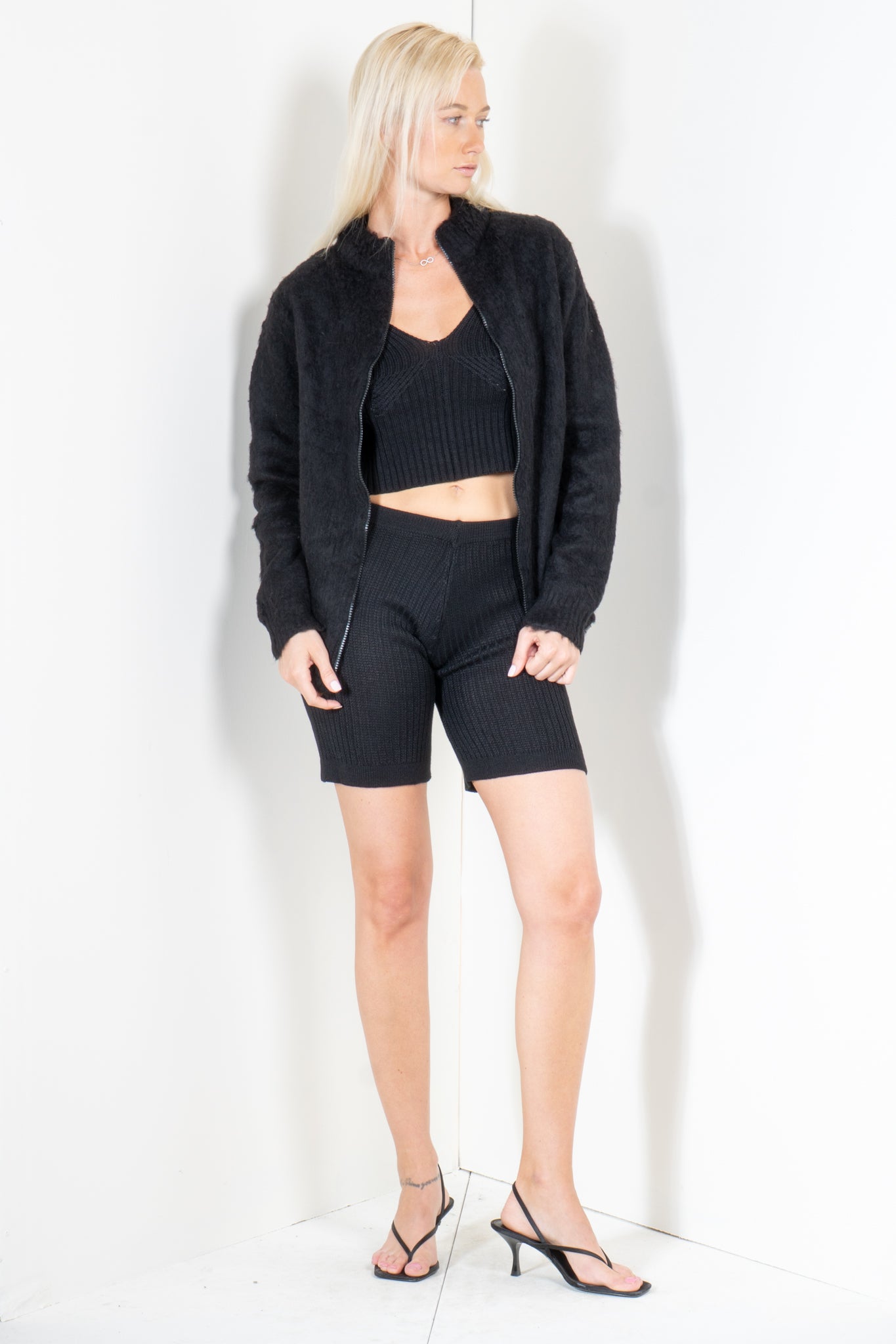 Brushed Jumper with Zipper