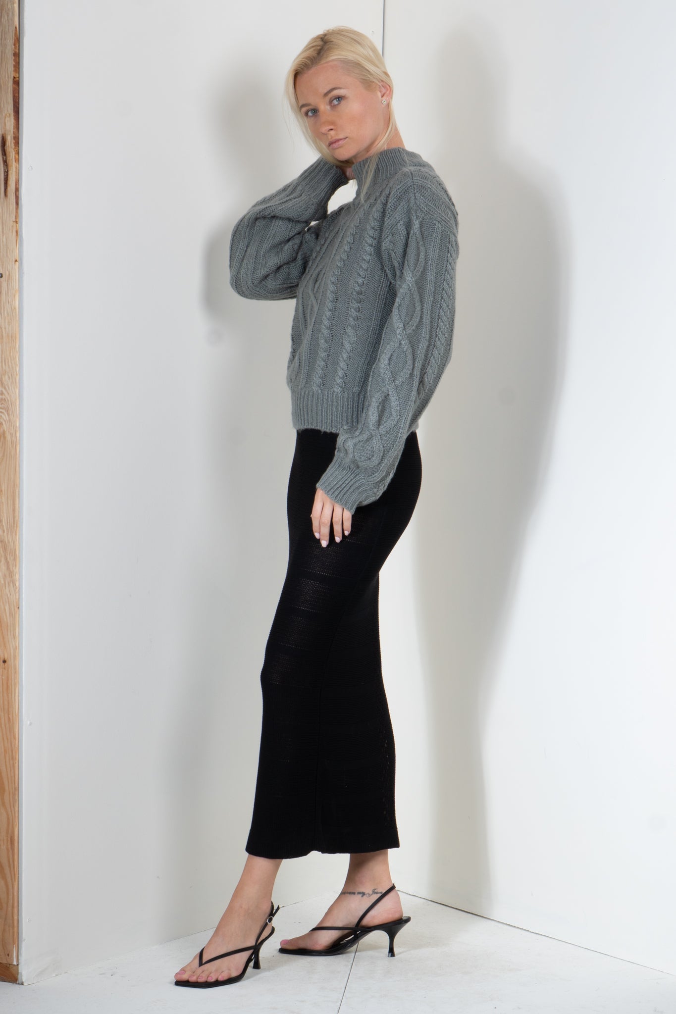 Cable Knit Mohair Sweater
