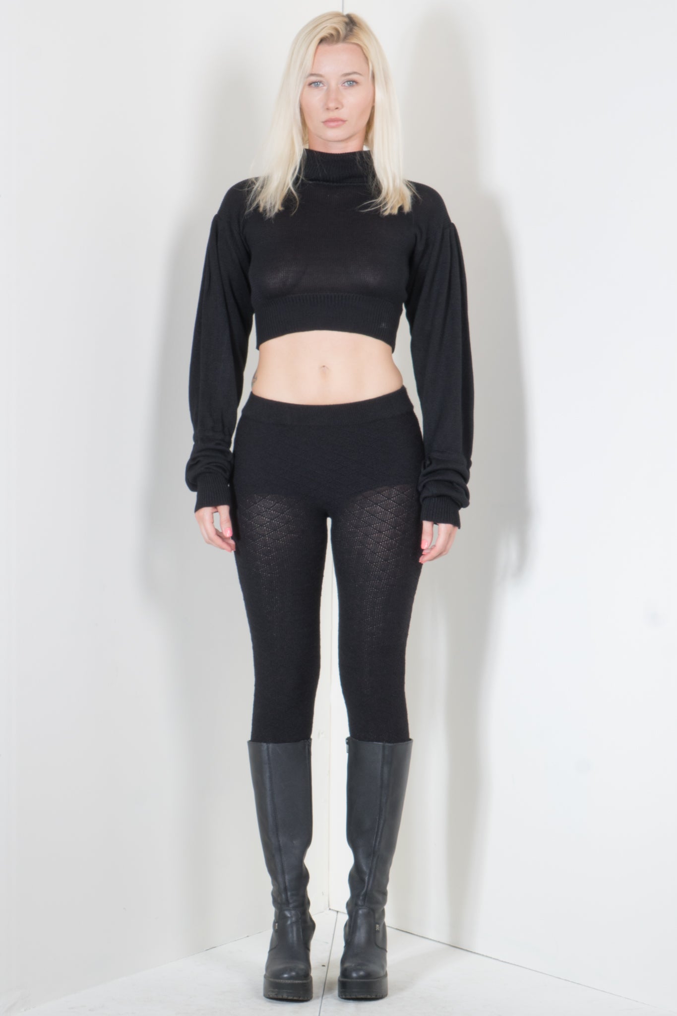 Cropped Bell Sleeve Sweater