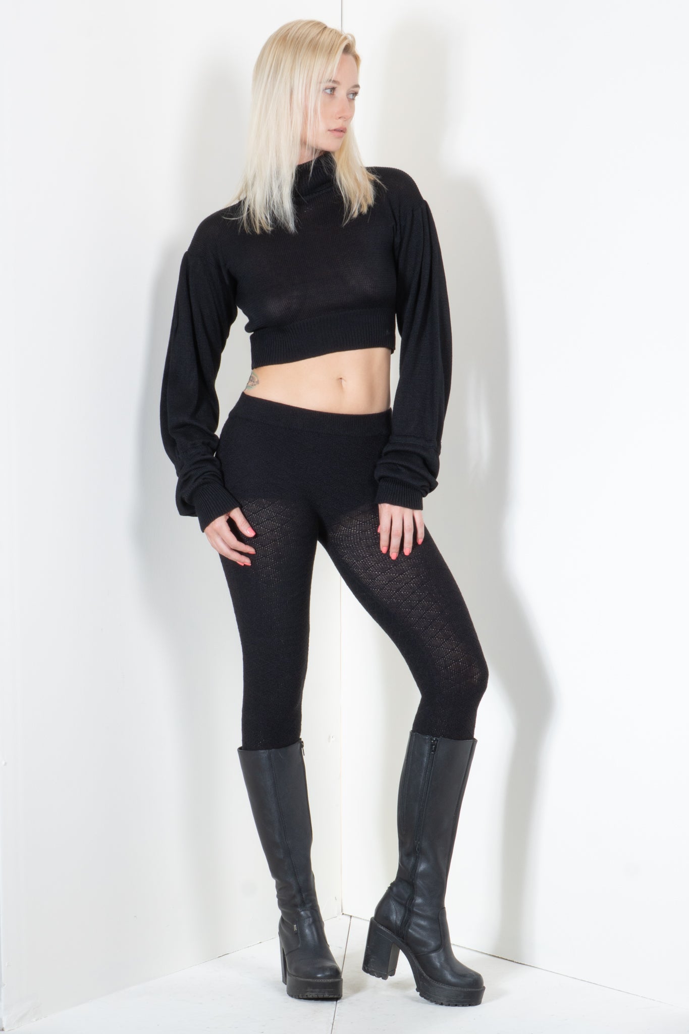 Cropped Bell Sleeve Sweater