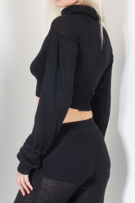 Cropped Bell Sleeve Sweater