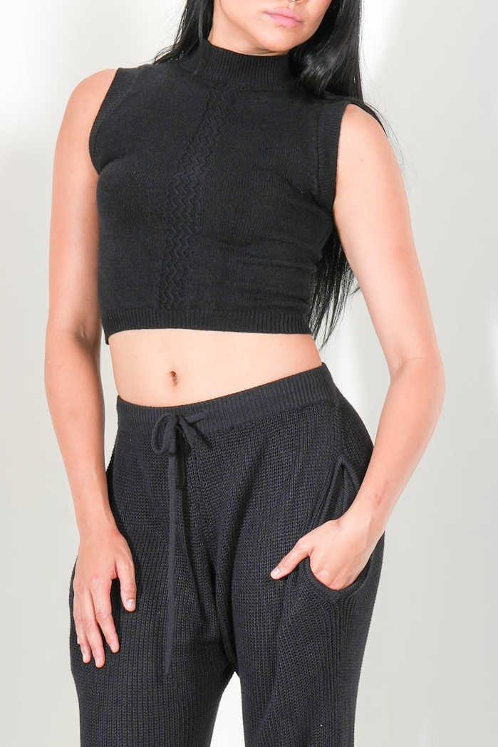 Cropped Boatneck Vest