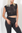 Cropped Eyelet Top in Midnight Grey