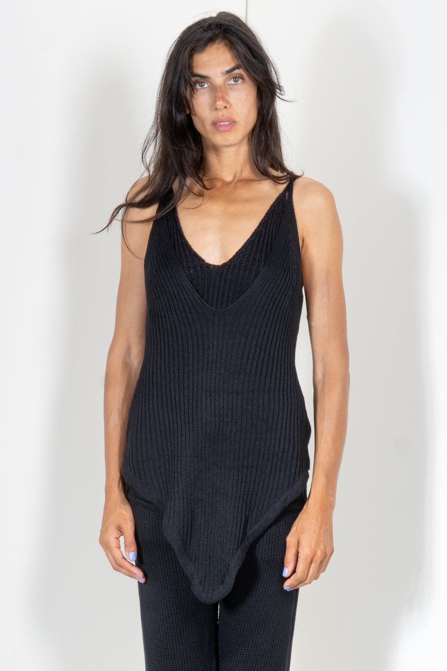 Deep Cut V Neck Tank
