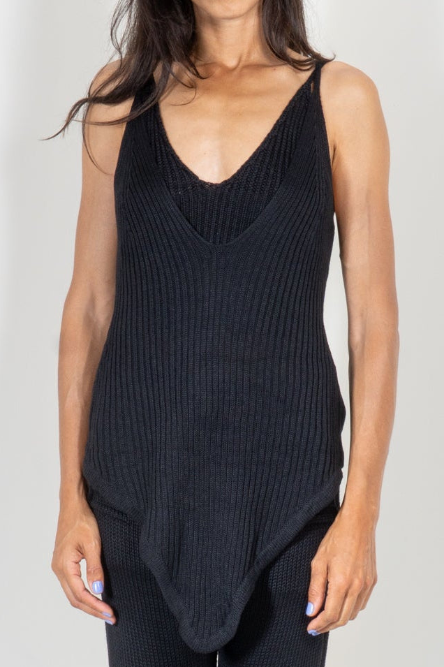 Deep Cut V Neck Tank