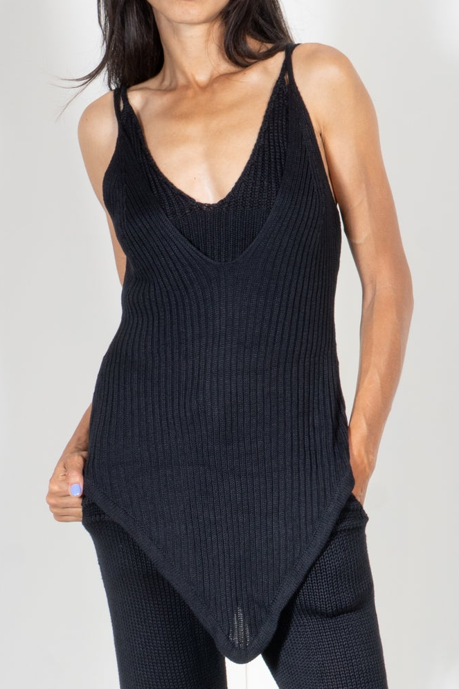Deep Cut V Neck Tank