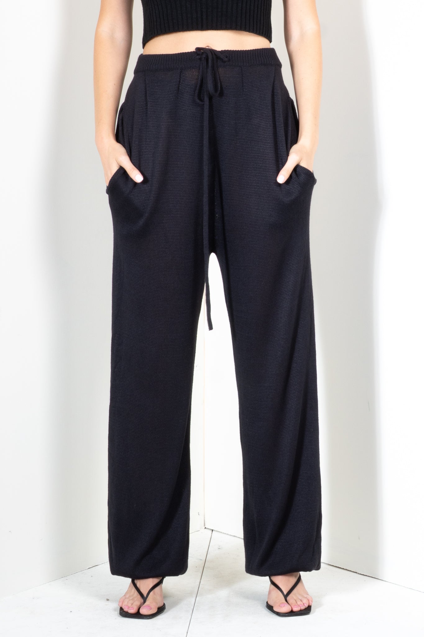 Double Pleat Pants with Ankle Cuff