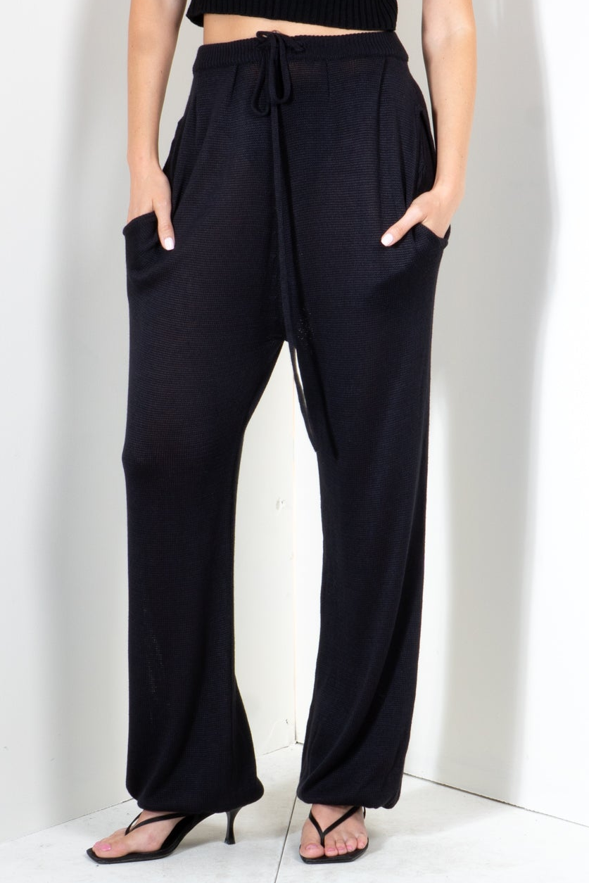 Double Pleat Pants with Ankle Cuff