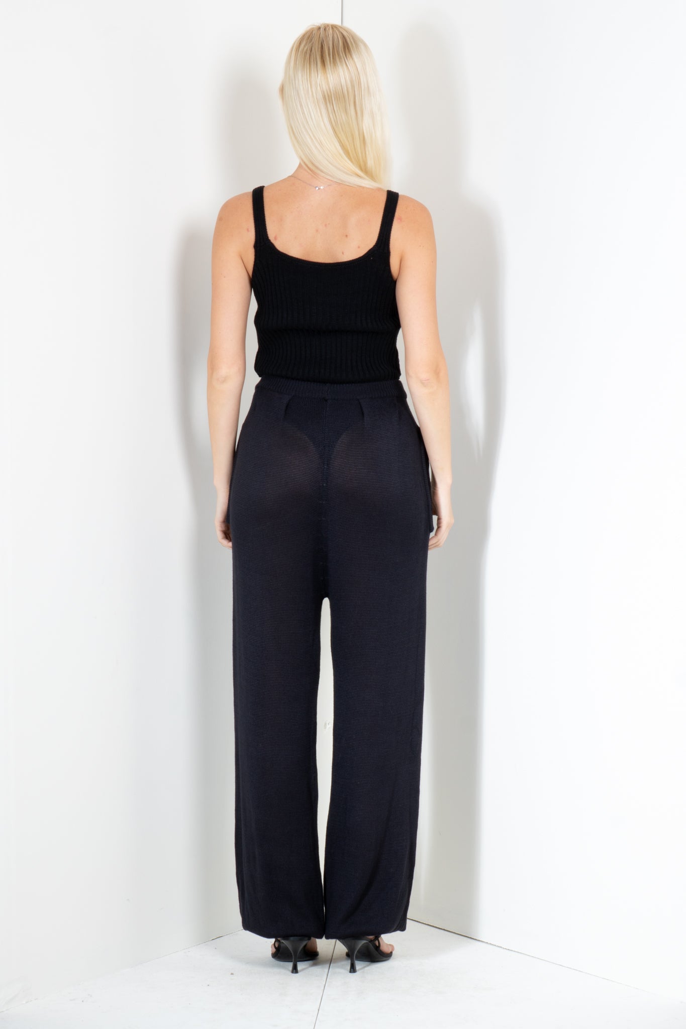 Double Pleat Pants with Ankle Cuff
