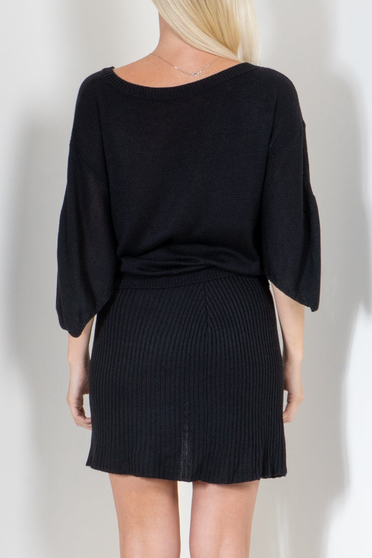 Drape Sleeve Shirt Cropped