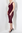 Feather Midi Dress in Burgundy