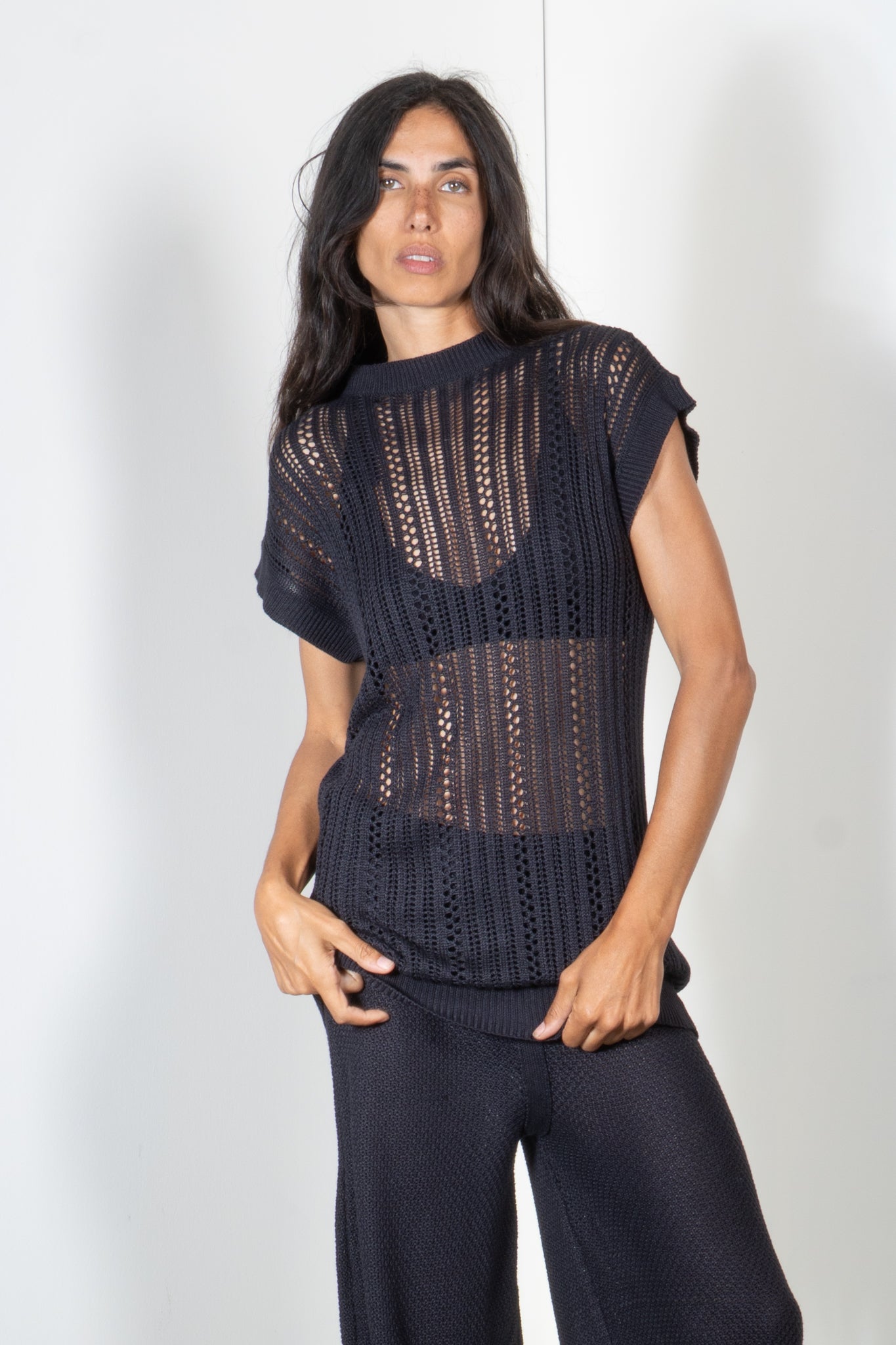 Long Eyelet Top