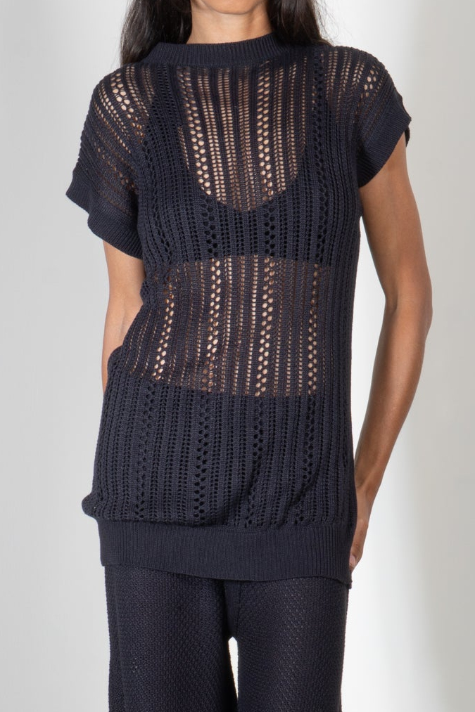 Long Eyelet Top