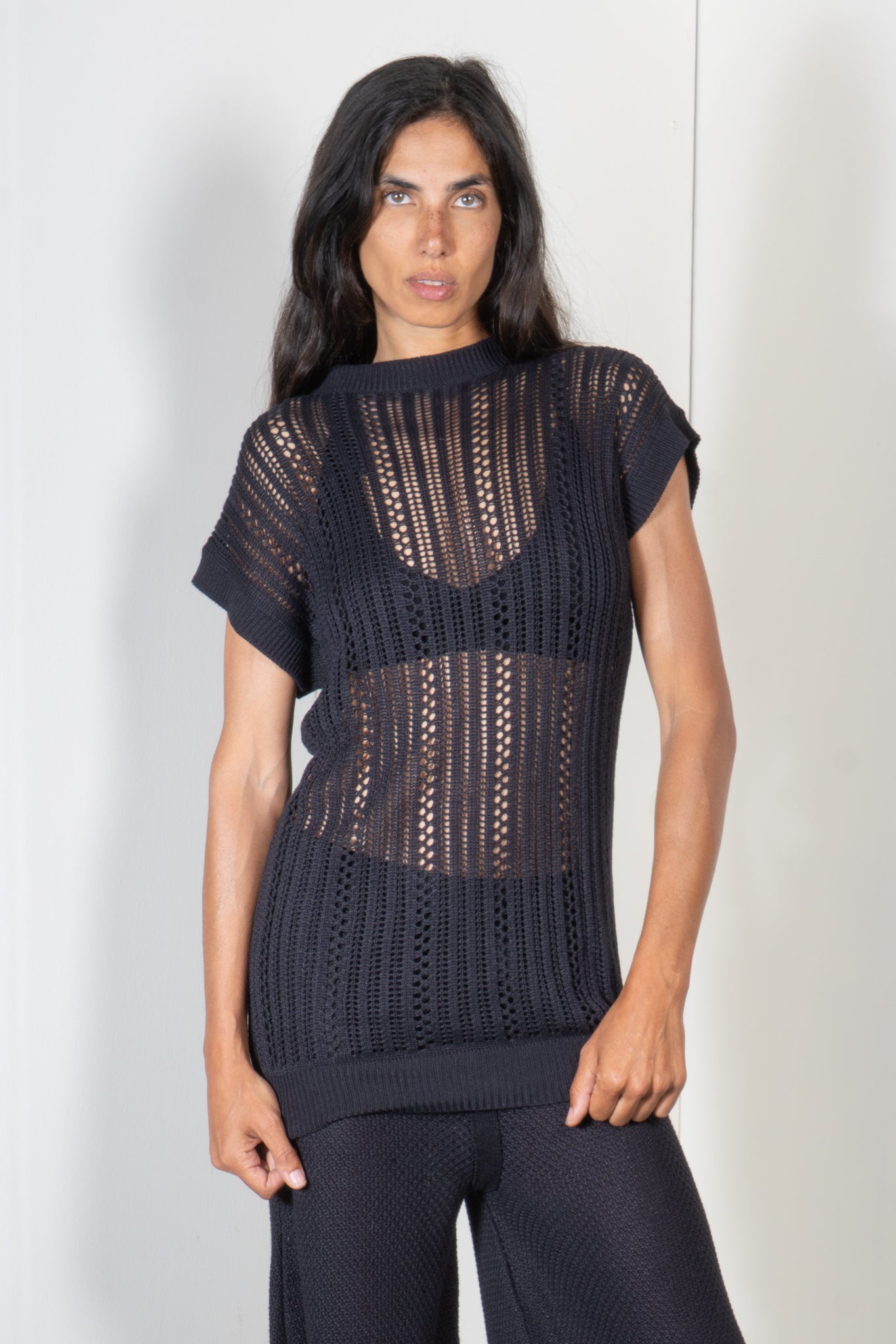 Long Eyelet Top