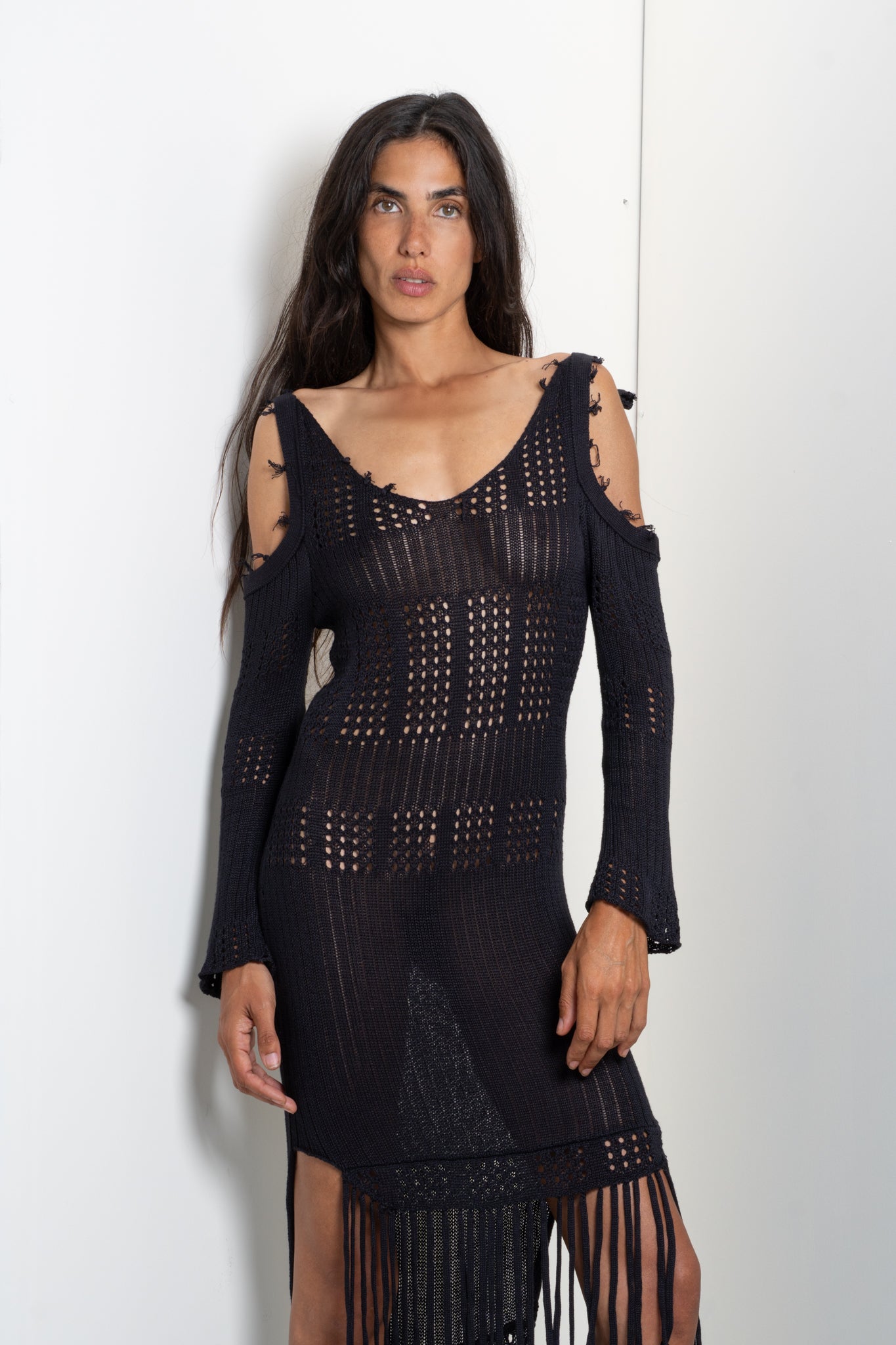 Off Shoulder Tassle Dress