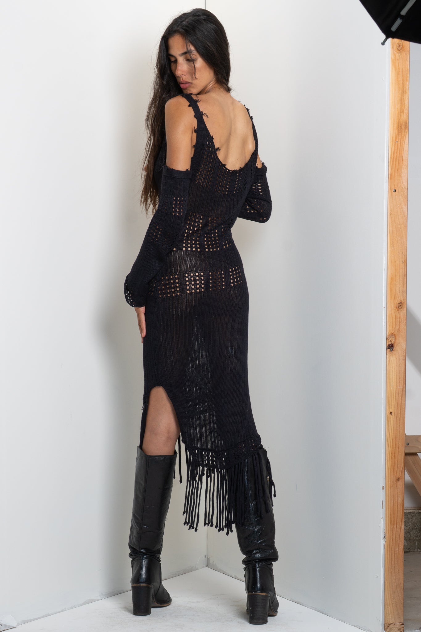 Off Shoulder Tassle Dress