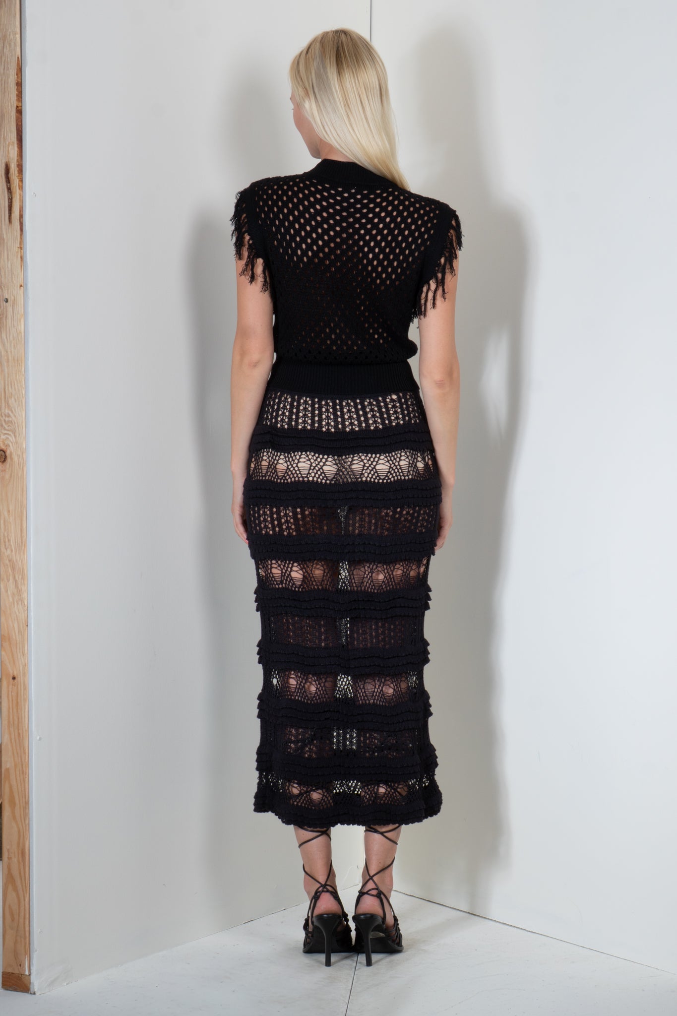 Tiered Open Stitch Skirt