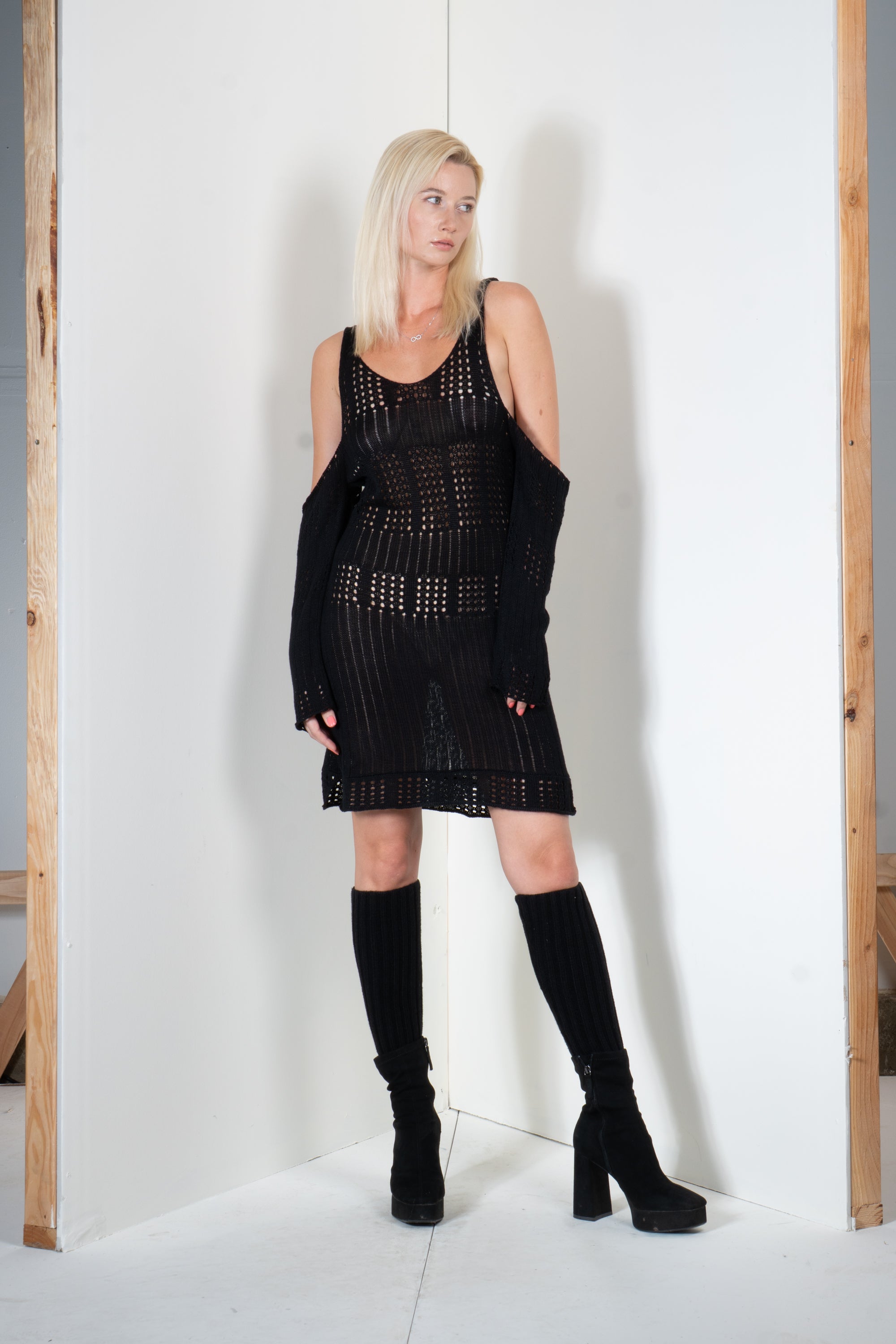 Off Shoulder Eyelet Dress