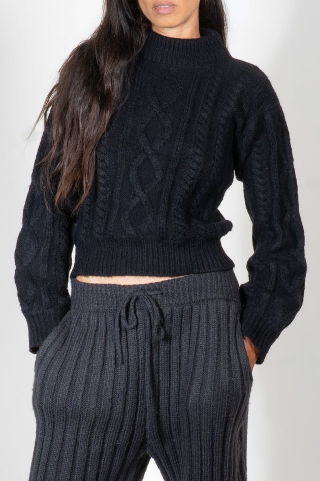 Cable Knit Mohair Sweater