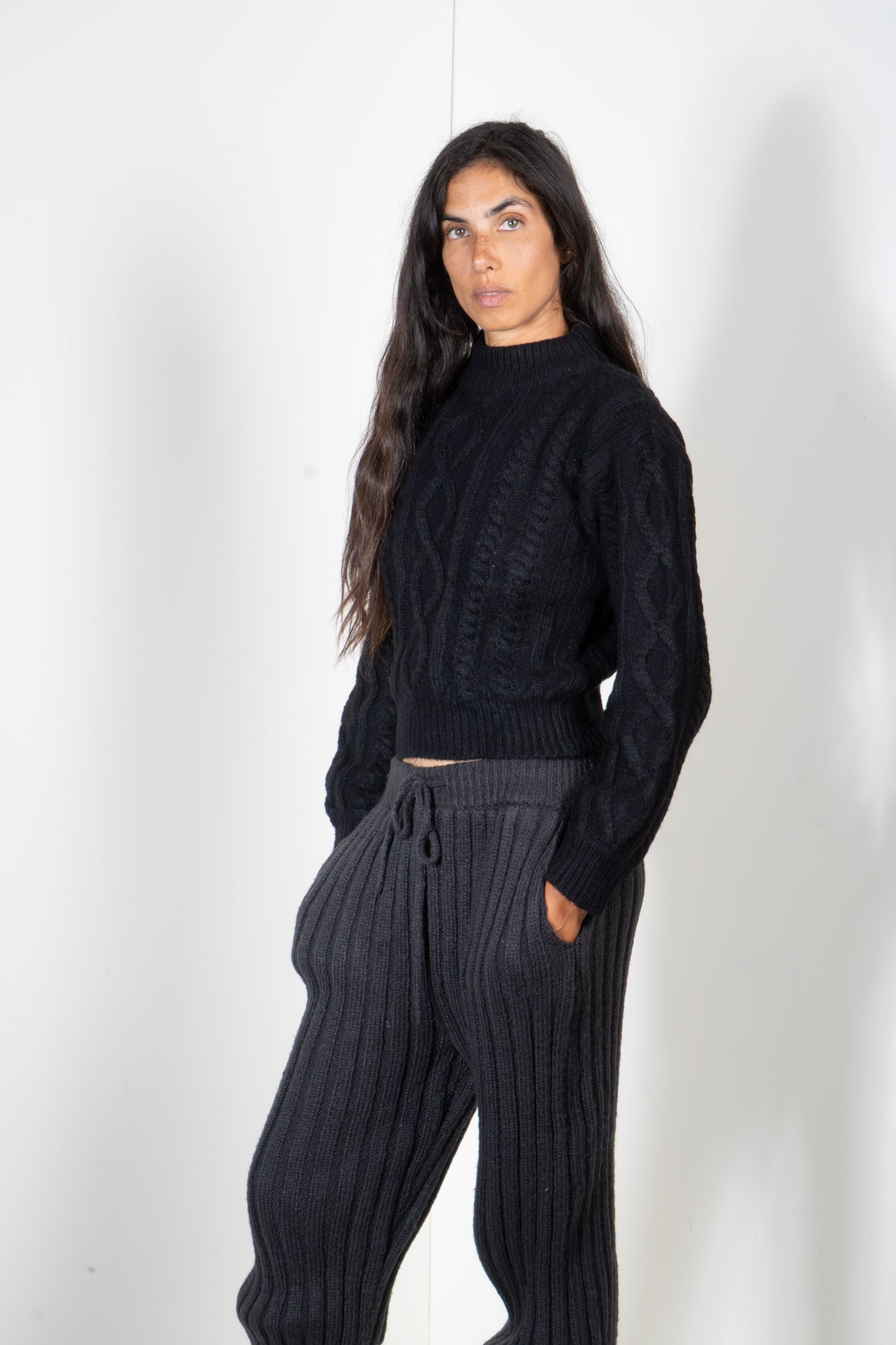 Cable Knit Mohair Sweater