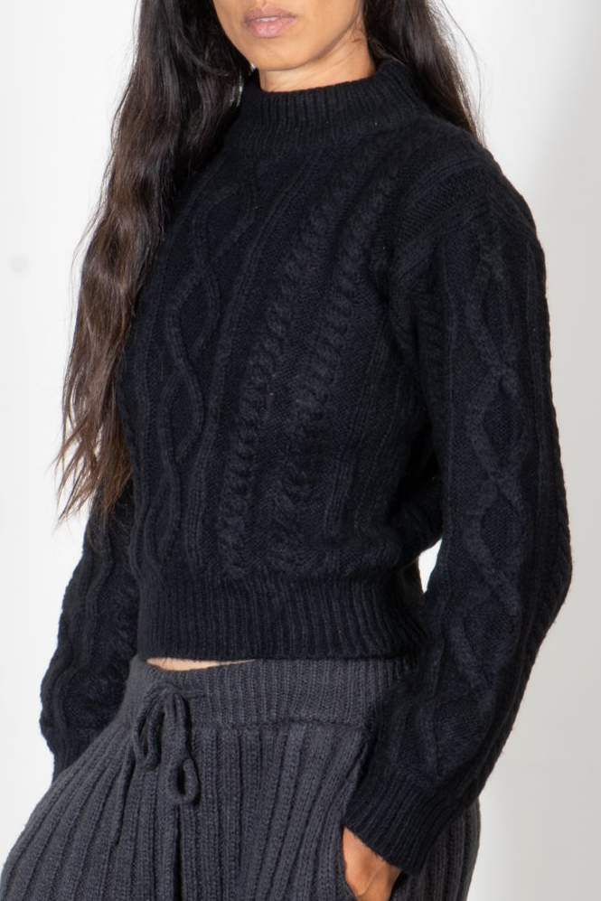 Cable Knit Mohair Sweater
