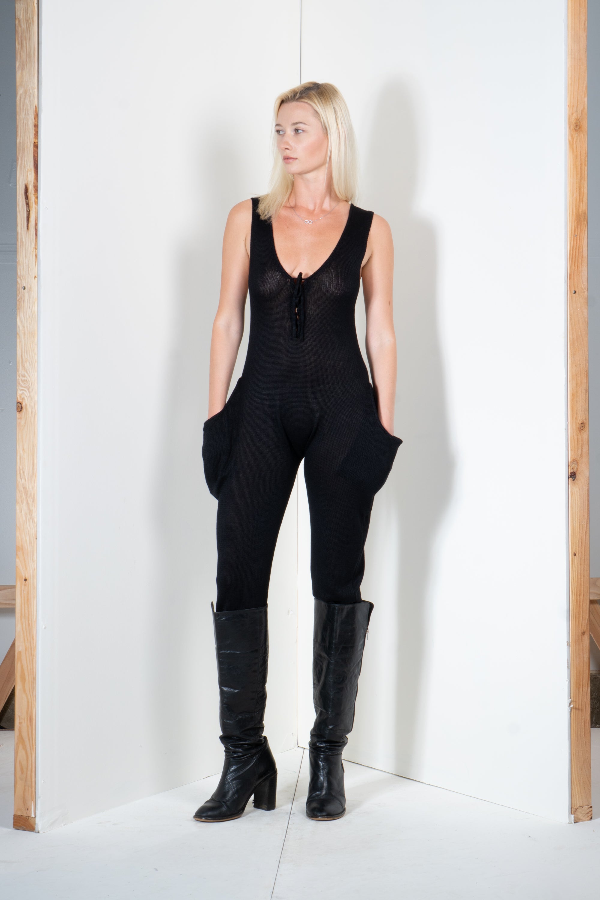 Lace Up Tank Jumpsuit
