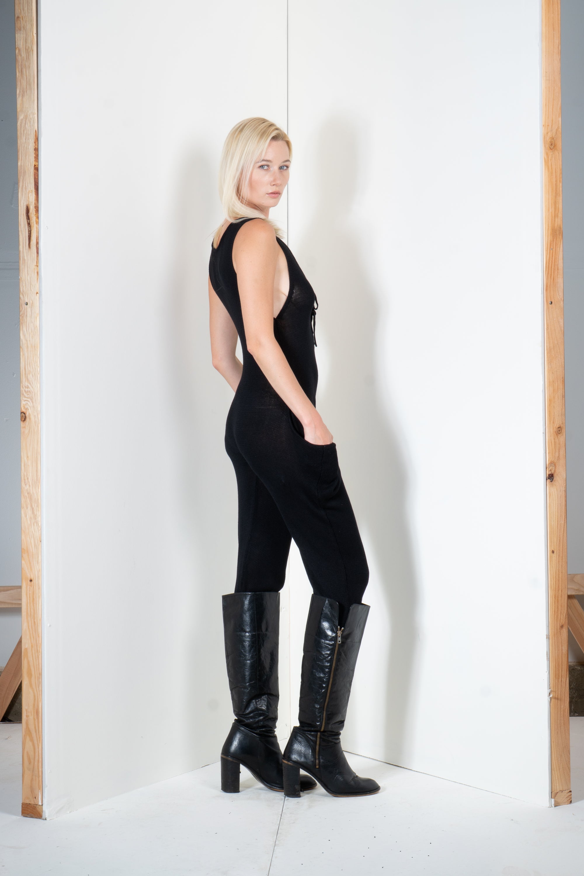 Lace Up Tank Jumpsuit