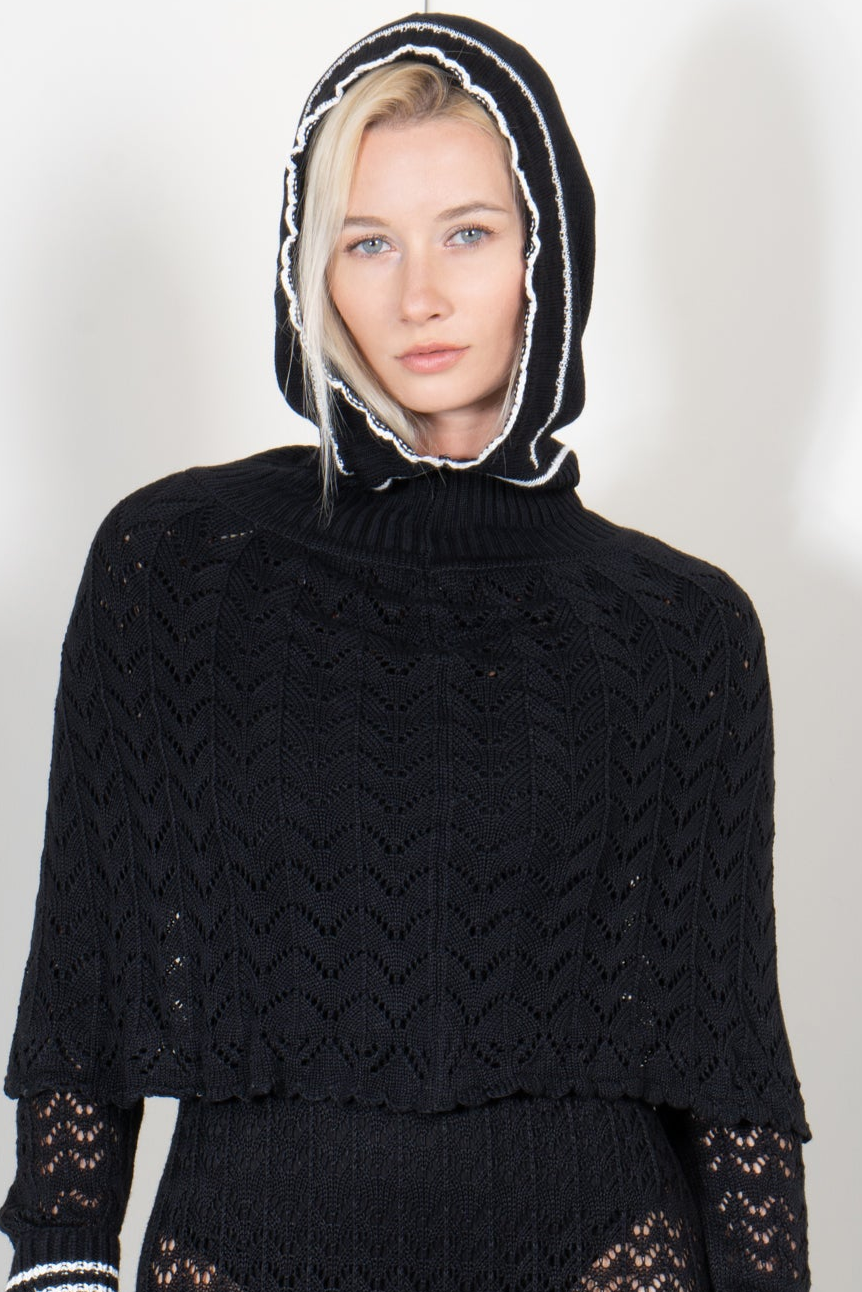 Chevron Hooded Collar