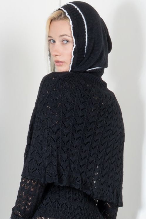 Chevron Hooded Collar