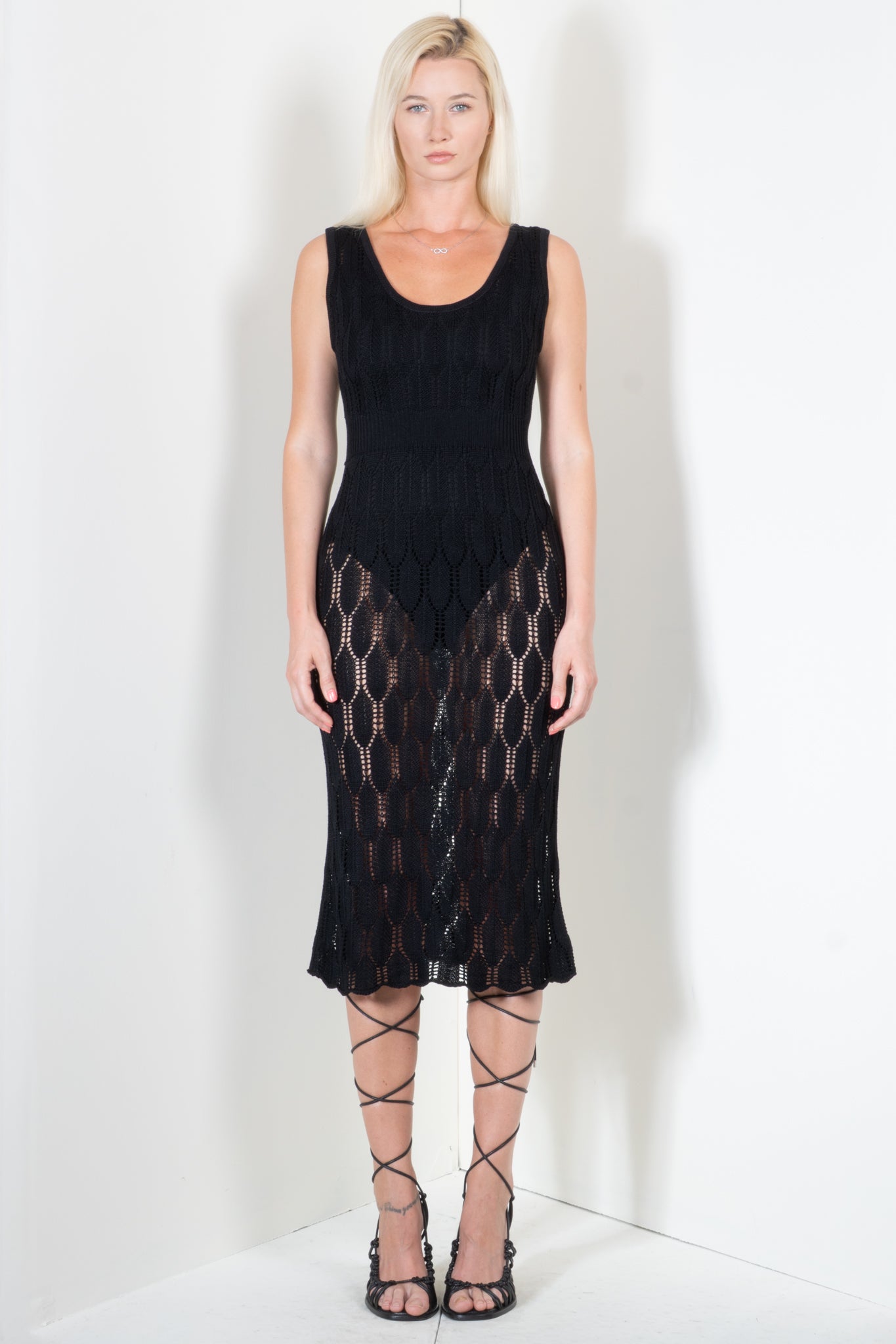 Feather Midi Dress