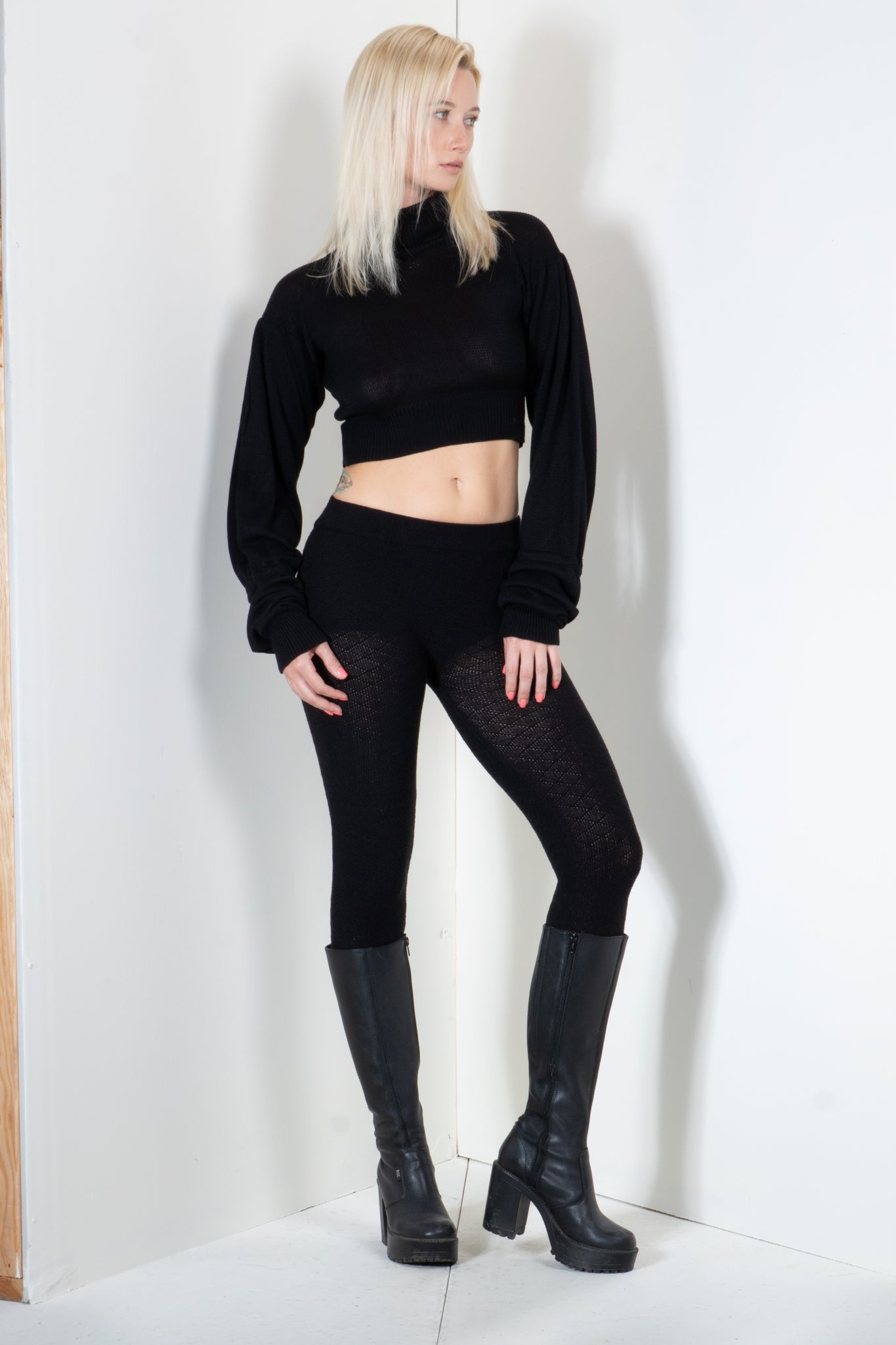 Cropped Bell Sleeve Sweater