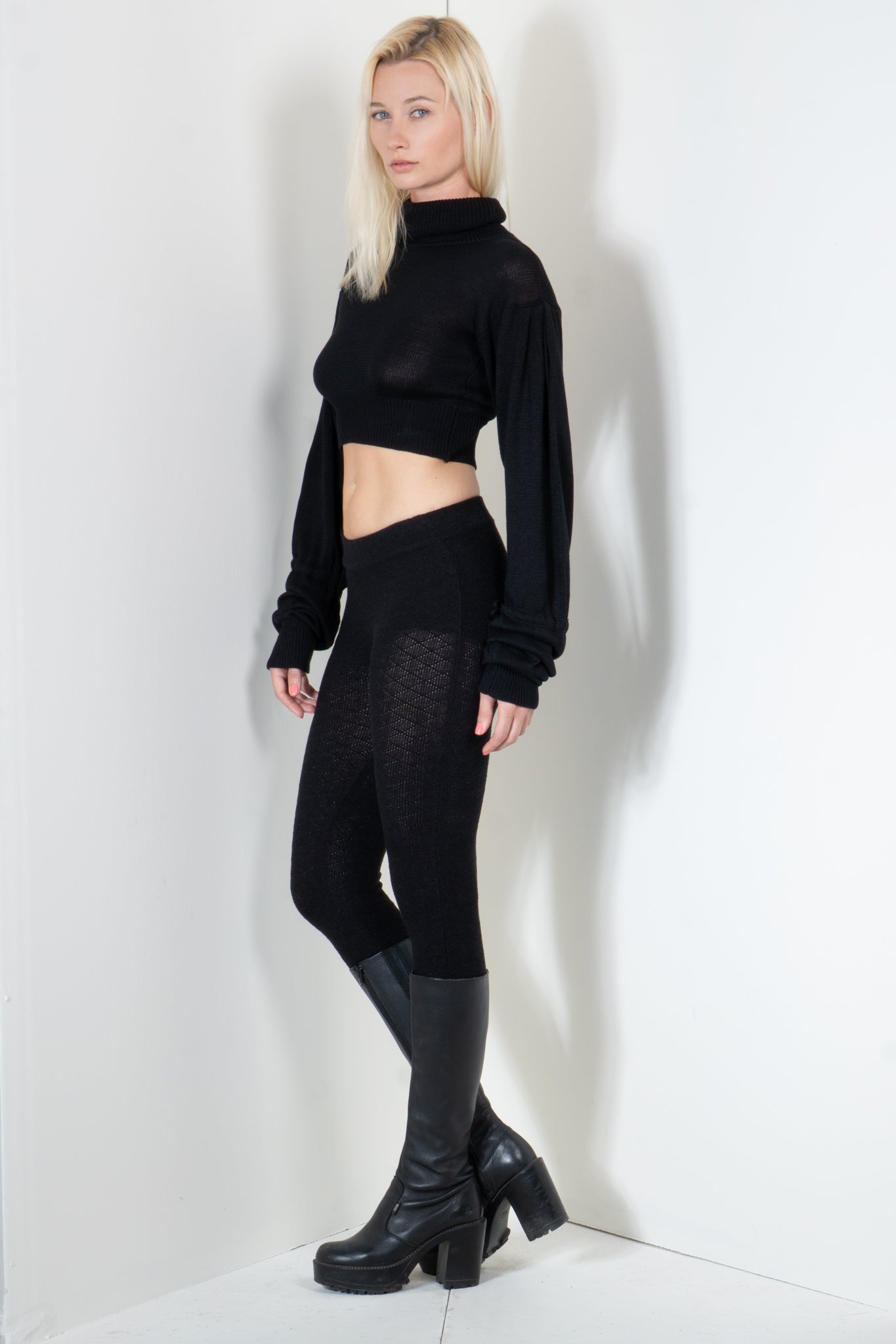 Cropped Bell Sleeve Sweater