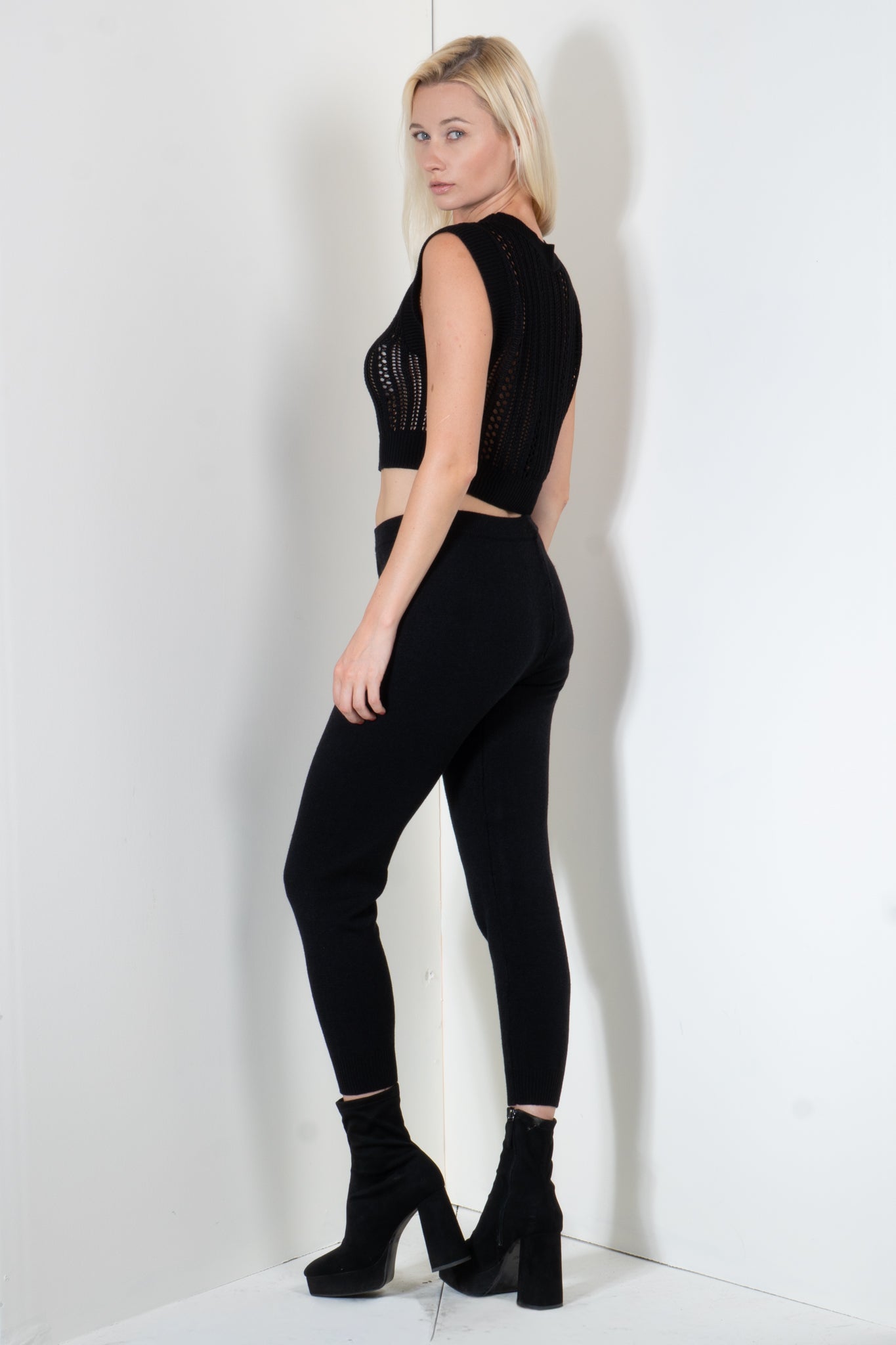 Cropped Eyelet Top