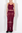 Open Stitch Dress with Spaghetti Strap in Maroon