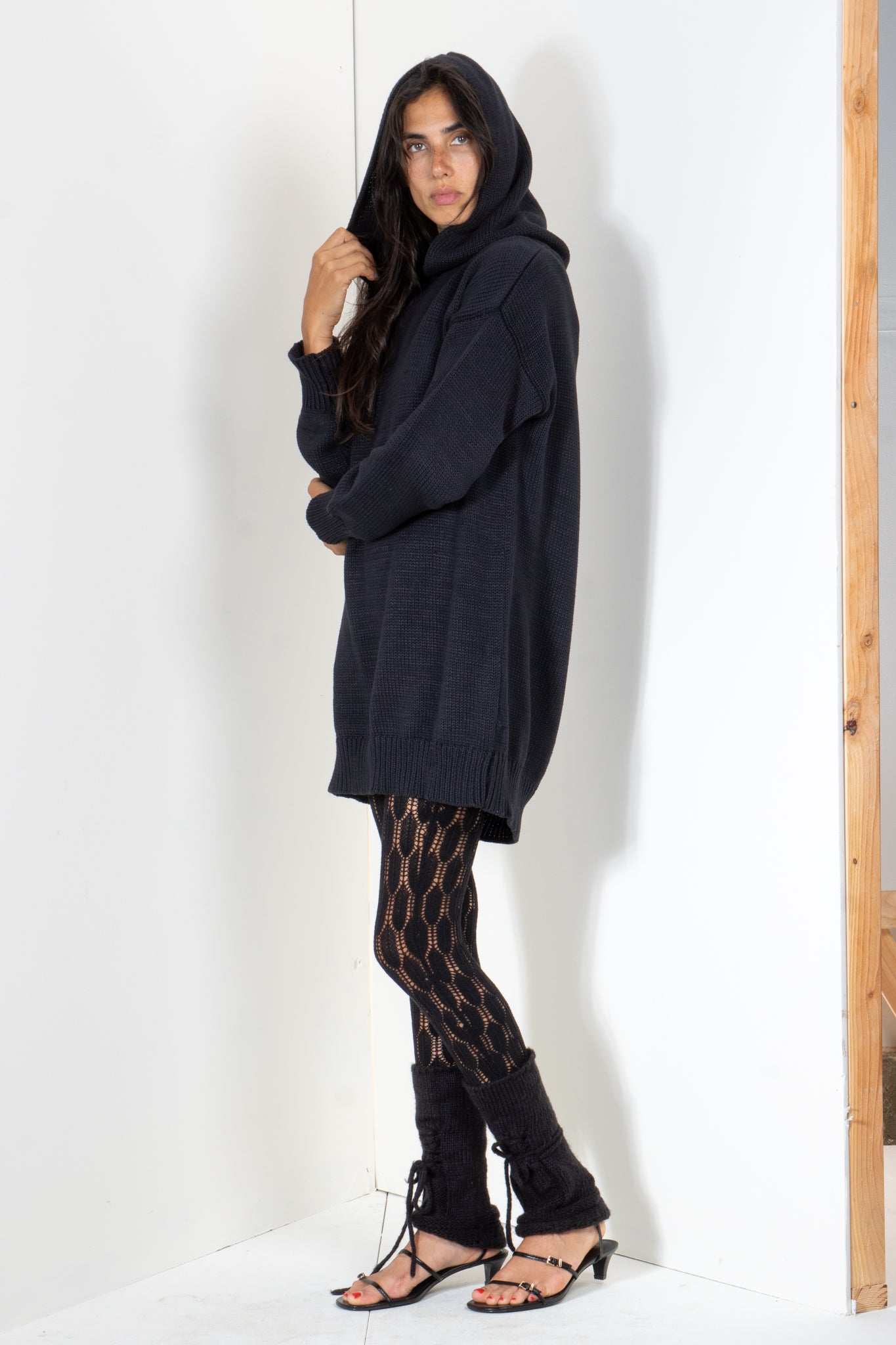 Oversized Hoodie in Heavy Guage Yarn