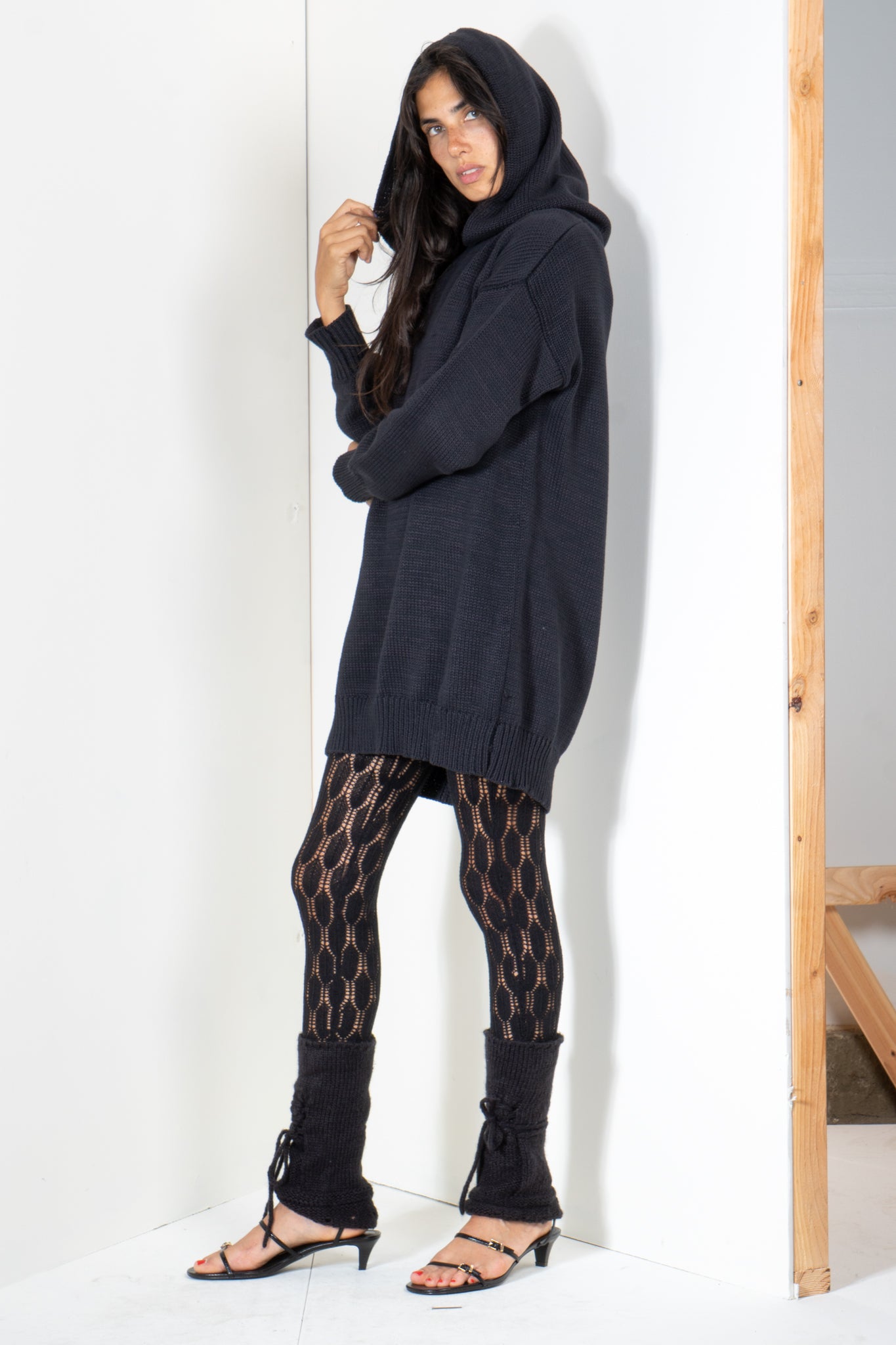 Oversized Hoodie in Heavy Guage Yarn