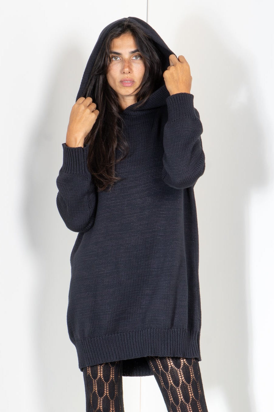 Oversized Hoodie in Heavy Guage Yarn