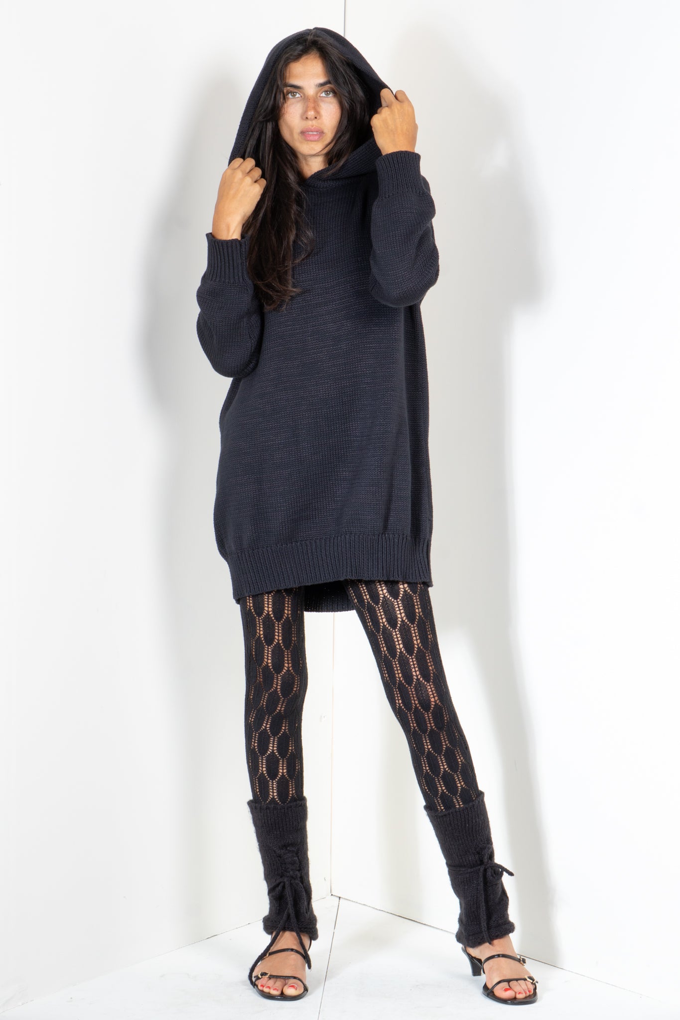 Oversized Hoodie in Heavy Guage Yarn