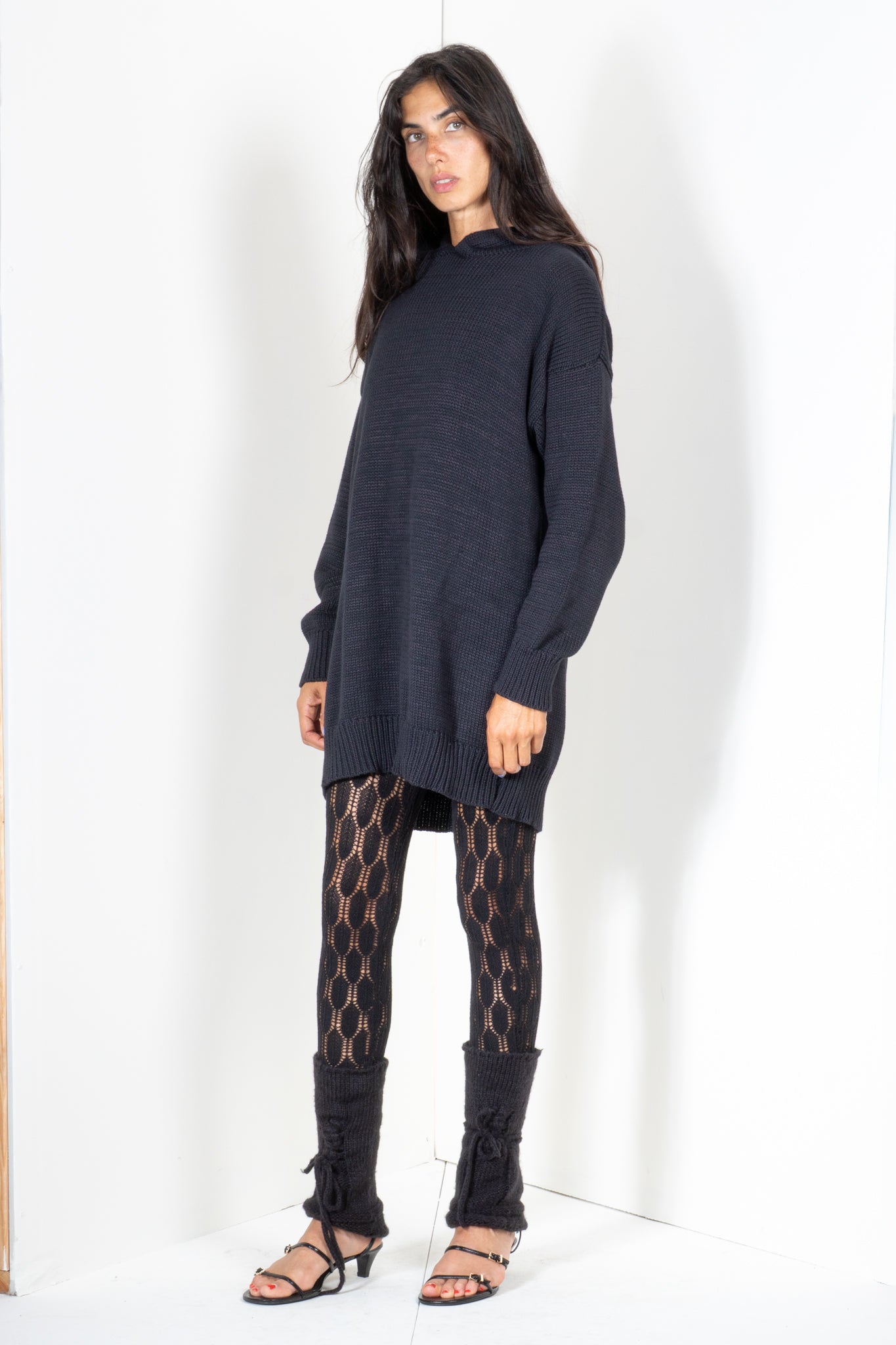Oversized Hoodie in Heavy Guage Yarn