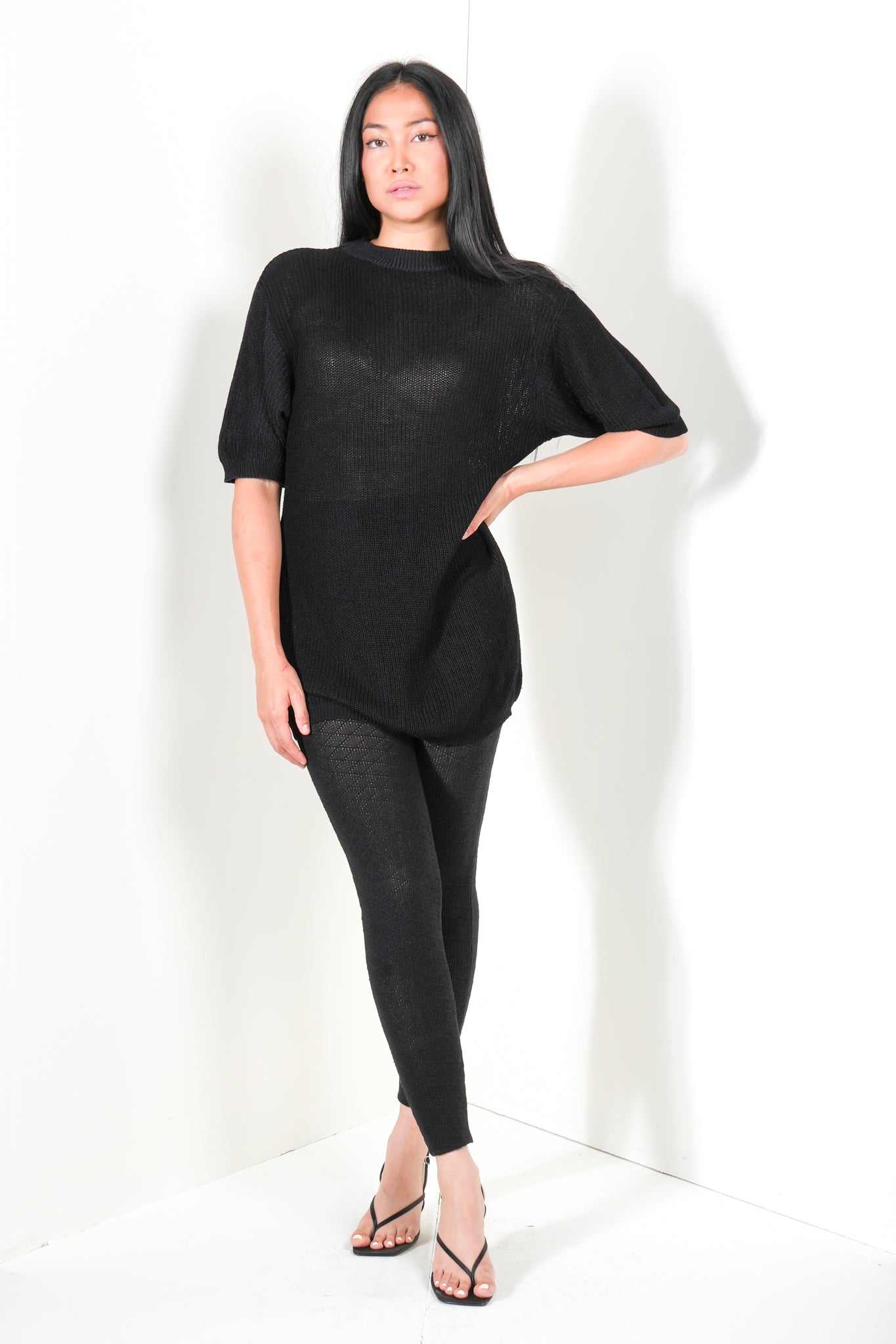 Oversized T-Shirt in Heavy Guage Yarn