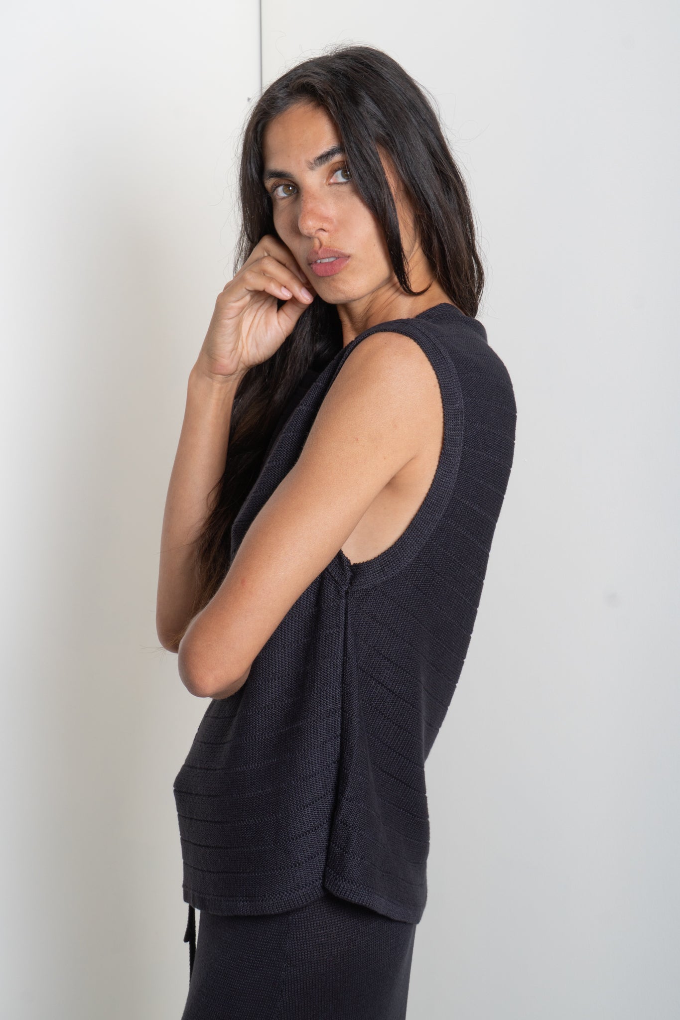 Striped Sleeveless Shirt