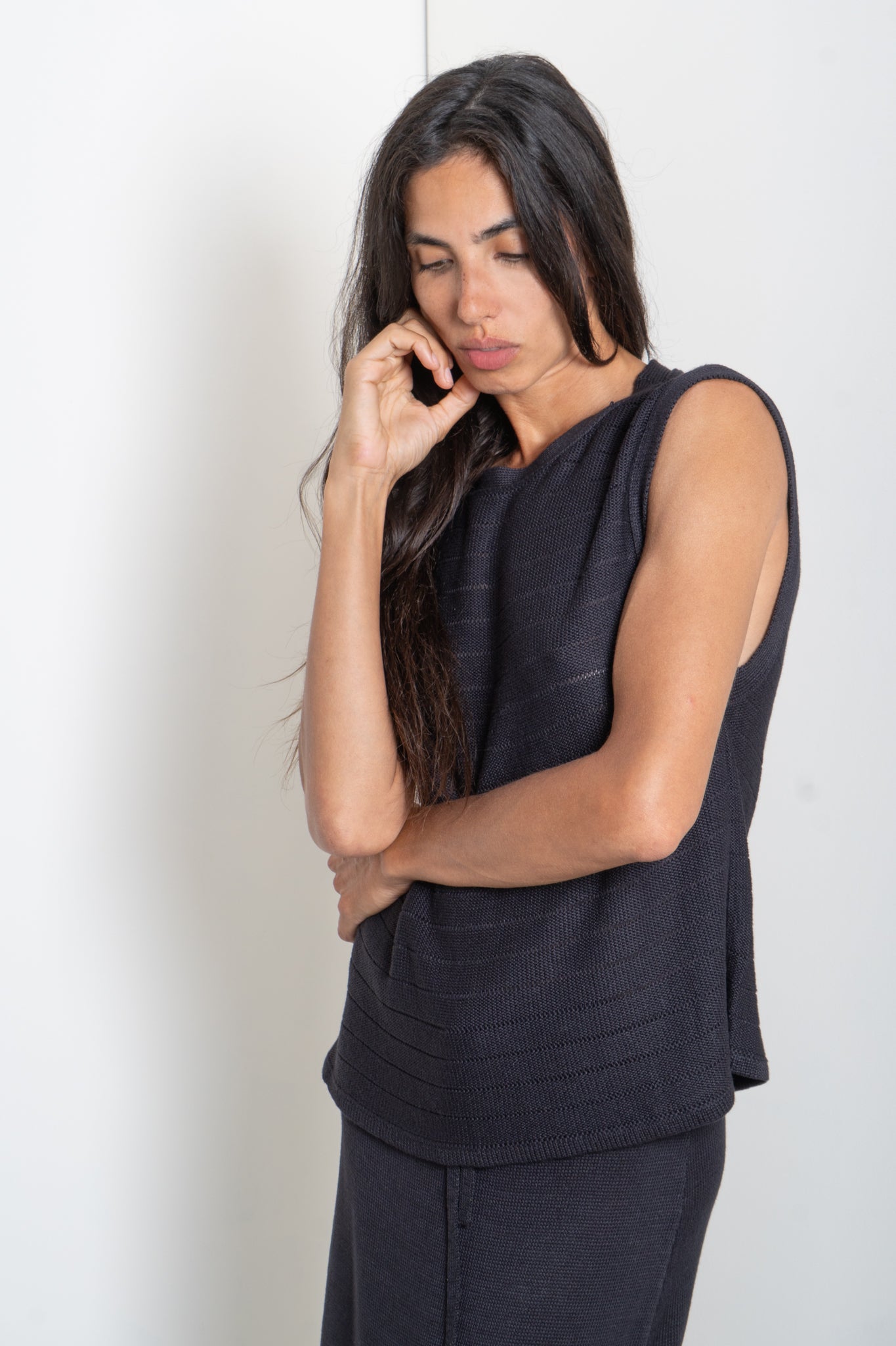 Striped Sleeveless Shirt