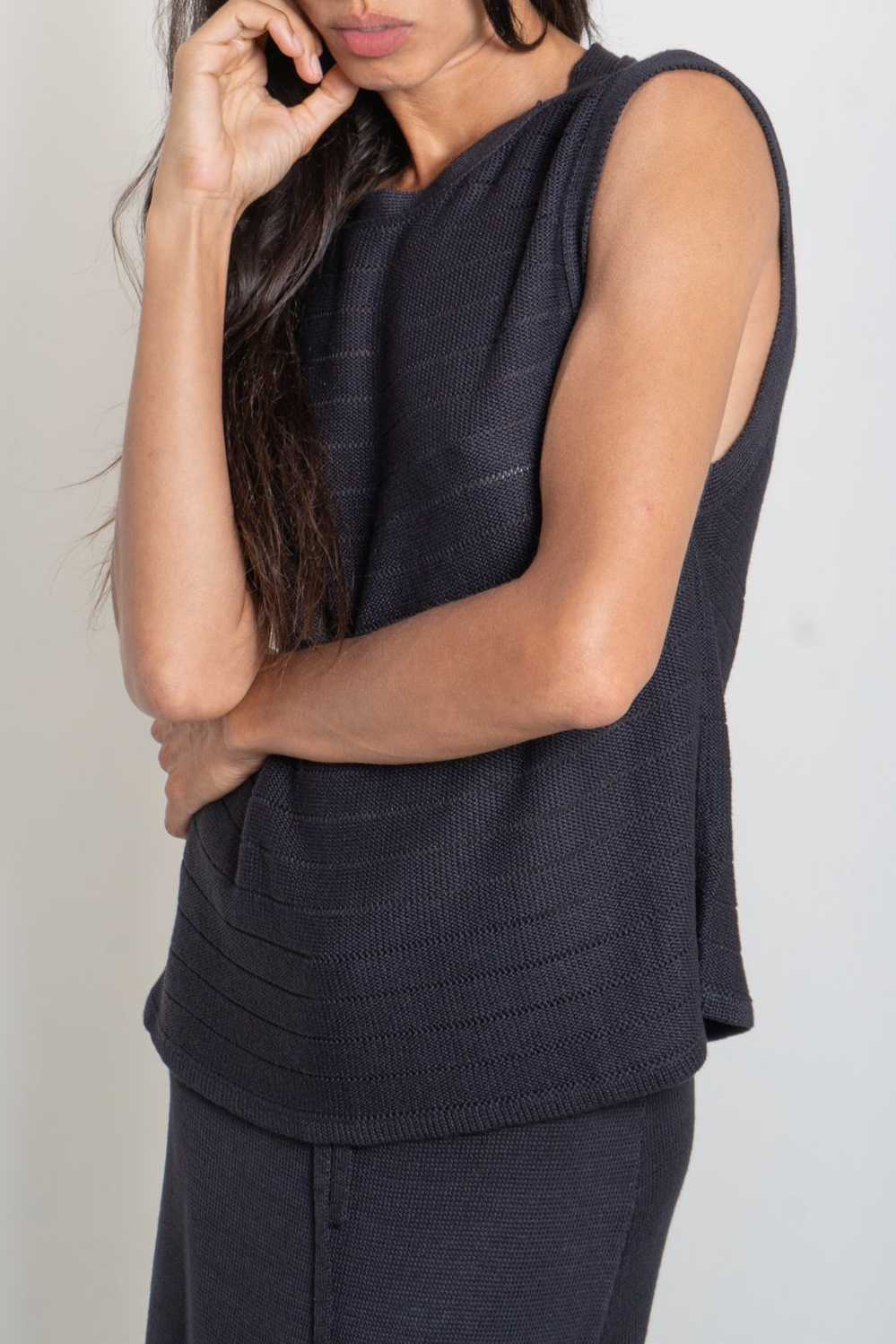 Striped Sleeveless Shirt