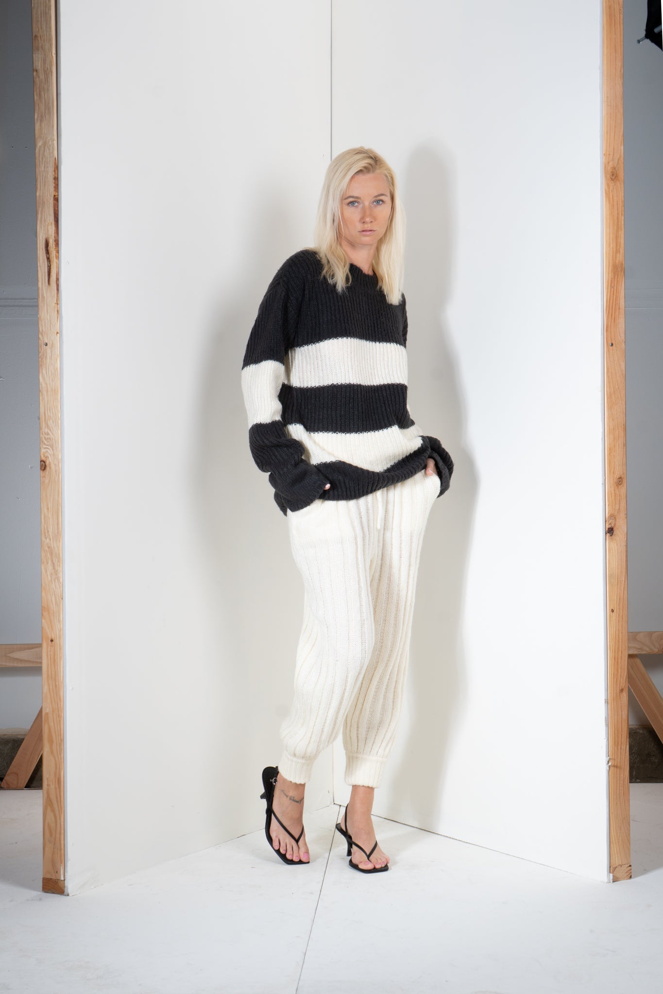 Stripe Sweater with Double Stripe