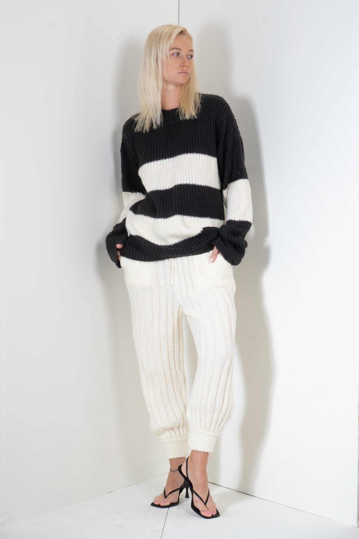 Stripe Sweater with Double Stripe
